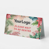 Plaque De Table Logo d'affaires personnalisé Restaurant Café Profe (Recto)