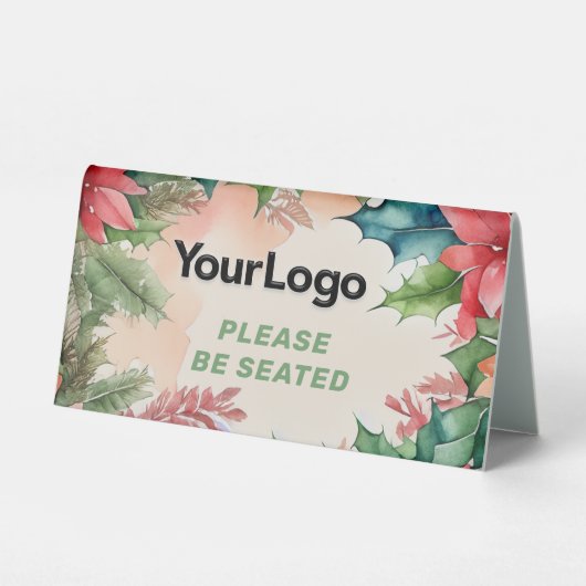 Plaque De Table Logo d'affaires personnalisé Restaurant Café Profe (Verso)