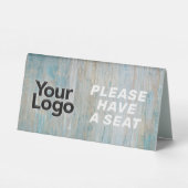 Plaque De Table Logo d'affaires personnalisé Restaurant Café Profe (Verso)