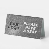 Plaque De Table Logo d'affaires personnalisé Restaurant Café Profe (Verso)