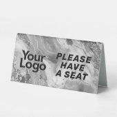 Plaque De Table Logo d'affaires personnalisé Restaurant Café Profe (Verso)