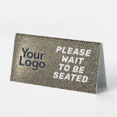 Plaque De Table Logo d'affaires personnalisé Restaurant Café Profe (Recto)