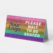 Plaque De Table Logo d'affaires personnalisé Restaurant Café Profe (Recto)