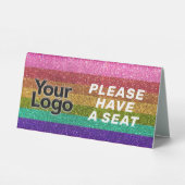 Plaque De Table Logo d'affaires personnalisé Restaurant Café Profe (Verso)