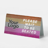 Plaque De Table Logo d'affaires personnalisé Restaurant Café Profe (Recto)