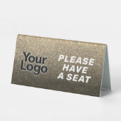 Plaque De Table Logo d'affaires personnalisé Restaurant Café Profe (Verso)