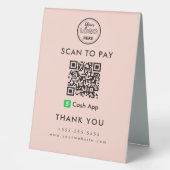 Plaque De Table Logo d'analyse de code QR de l'application de cais