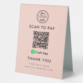 Plaque De Table Logo d'analyse de code QR de l'application de cais