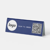 Plaque De Table Logo de code QR Analyse d'entreprise pour commande (Recto)