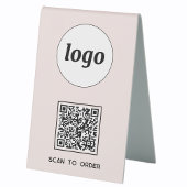 Plaque De Table Logo de code QR Analyse d'entreprise pour commande