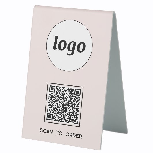 Plaque De Table Logo de code QR Analyse d'entreprise pour commande