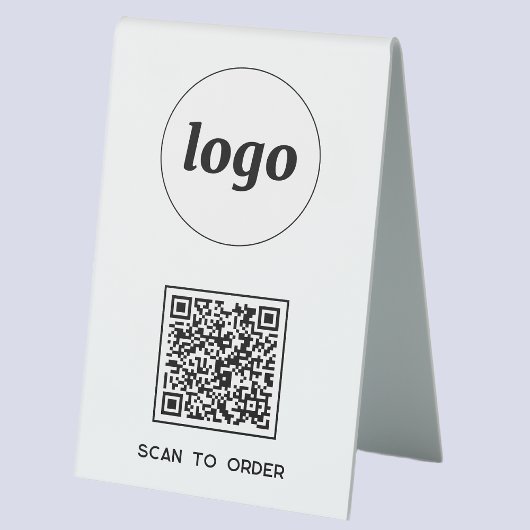 Plaque De Table Logo de code QR Analyse d'entreprise pour commande