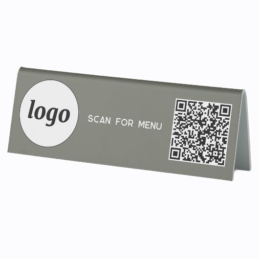 Plaque De Table Logo de code QR Analyse d'entreprise pour Menu Sag