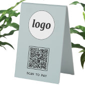 Plaque De Table Logo de code QR Analyse d'entreprise pour payer Du