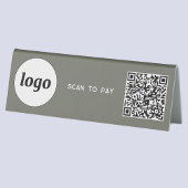 Plaque De Table Logo de code QR Analyse d'entreprise pour payer Sa