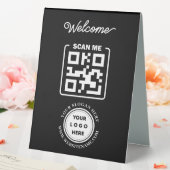 Plaque De Table Logo de code QR personnalisé Texte Entreprise mode (In SItu (Mariage))