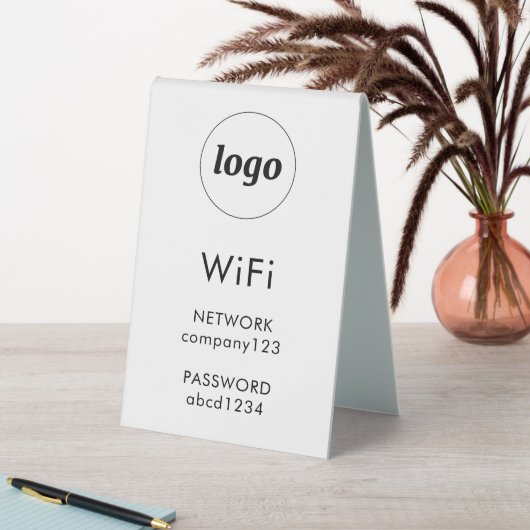 Plaque De Table Logo de code WiFi pour les entreprises Internet (En SItu (Tableau))