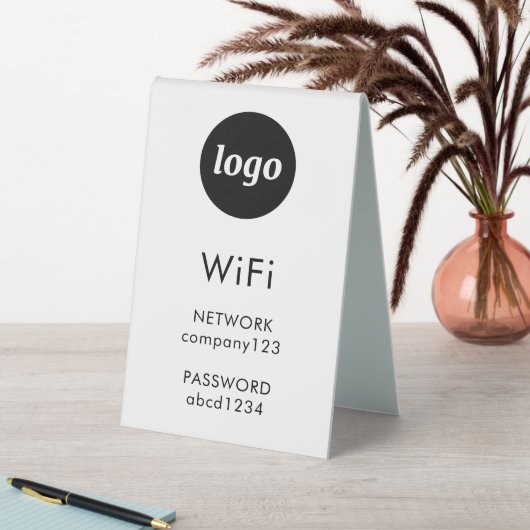 Plaque De Table Logo de code WiFi pour les entreprises Internet (En SItu (Tableau))