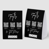 Plaque De Table Logo de l'entreprise de paiement par code QR Moder (Recto/verso)