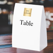 Plaque De Table Logo de l'entreprise noir blanc numéros de table D