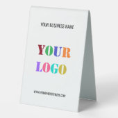 Plaque De Table Logo de l'entreprise personnalisée et promotion du (Verso)