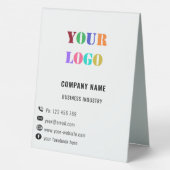 Plaque De Table Logo de l'entreprise personnalisée Texte Table d'a (Verso)