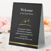 Plaque De Table Logo de maison d'or moderne Immobilier (In SItu (Mariage))