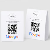 Plaque De Table Logo d'entreprise Analyse de site Web d'avis Googl (Recto/Verso)