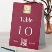 Plaque De Table Logo d'entreprise blanc Bourgogne Numéro de table (En SItu (Tableau))