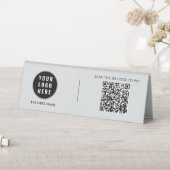 Plaque De Table Logo d'entreprise Code QR moderne personnalisé (En SItu (Tableau))