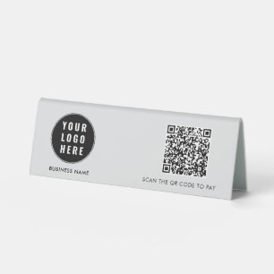 Plaque De Table Logo d'entreprise Code QR personnalisé pour le com