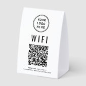 Plaque De Table Logo d'entreprise de code QR WiFi (Verso)