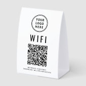 Plaque De Table Logo d'entreprise de code QR WiFi (Recto)