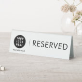 Plaque De Table Logo d'entreprise moderne Réservation simple (En SItu (Tableau))
