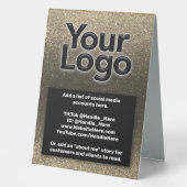 Plaque De Table Logo d'entreprise personnalisé Executive Professio (Recto)