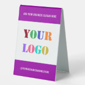 Plaque De Table Logo d'entreprise personnalisé Nom du texte Pannea (Recto)