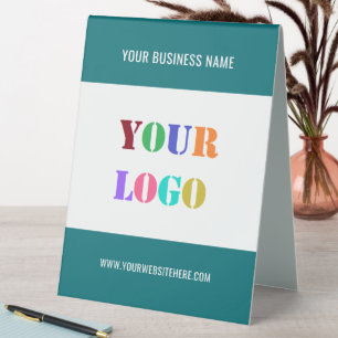 Plaque De Table Logo d'entreprise personnalisé Nom du texte Pannea