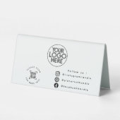 Plaque De Table Logo d'entreprise personnalisé simple Code QR Médi (Verso)