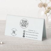 Plaque De Table Logo d'entreprise personnalisé simple Code QR Médi (En SItu (Tableau))