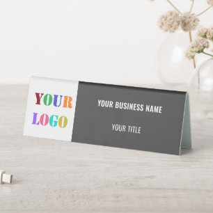 Plaque De Table Logo d'entreprise personnalisé Titre Nom Table Ten