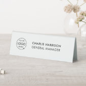 Plaque De Table Logo d'entreprise | Poste de nom professionnel mod (En SItu (Tableau))