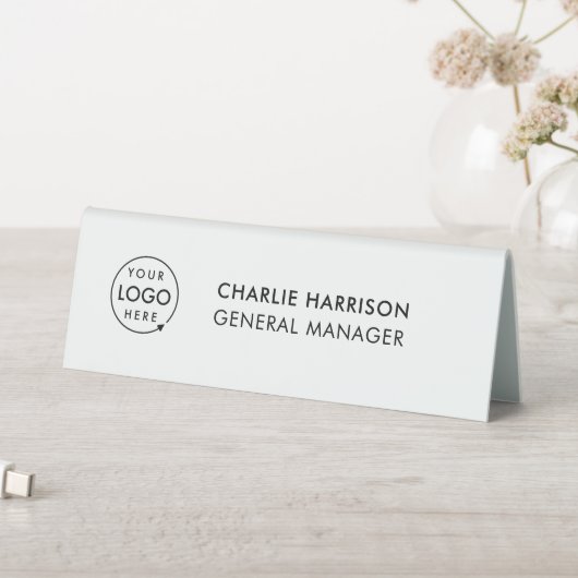 Plaque De Table Logo d'entreprise | Poste de nom professionnel mod (En SItu (Tableau))