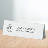 Plaque De Table Logo d'entreprise | Poste de nom professionnel mod