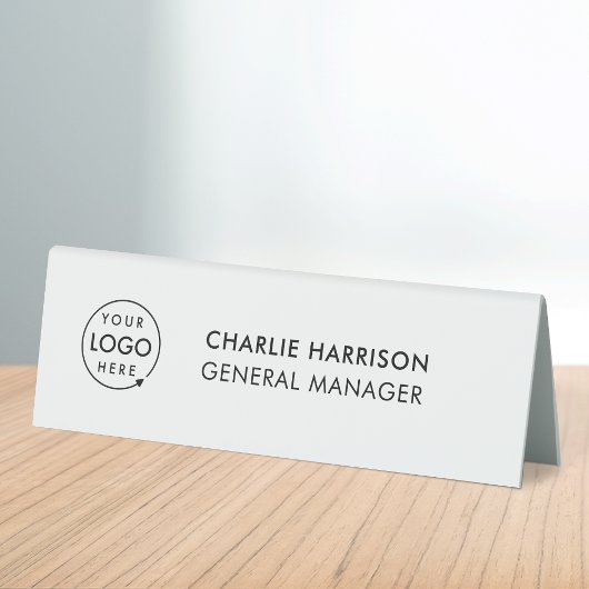 Plaque De Table Logo d'entreprise | Poste de nom professionnel mod