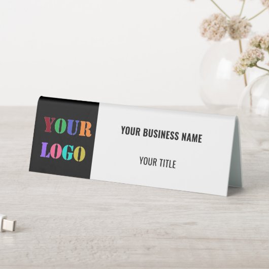 Plaque De Table Logo d'entreprise Titre Nom Table Signer vos coule (En SItu (Tableau))