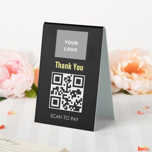 Plaque De Table Logo du menu numérisable sans contact de code QR n (In SItu (Mariage))