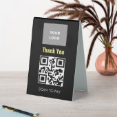 Plaque De Table Logo du menu numérisable sans contact de code QR n (En SItu (Tableau))