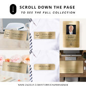 Plaque De Table Logo Faux Gold Metal Professionnel