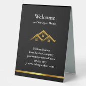 Plaque De Table Logo Maison Dorée Immobilier Agent Immobilier Mode (Recto)