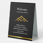 Plaque De Table Logo Maison Dorée Immobilier Agent Immobilier Mode (Verso)